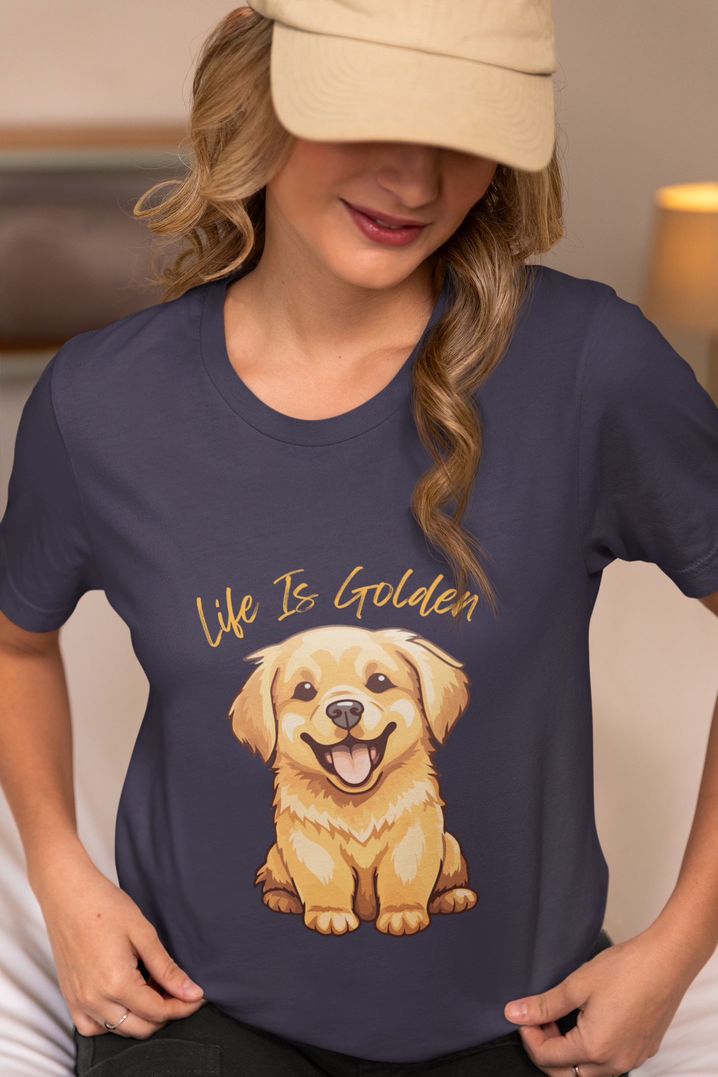 Golden retriever Classic Graphic tshirt for women