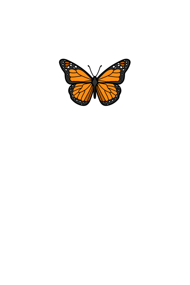 Monarch Butterfly Printed Tshirt
