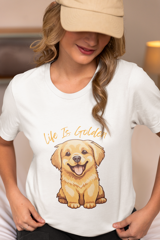 Golden retriever  Classic Graphic  tshirt for women