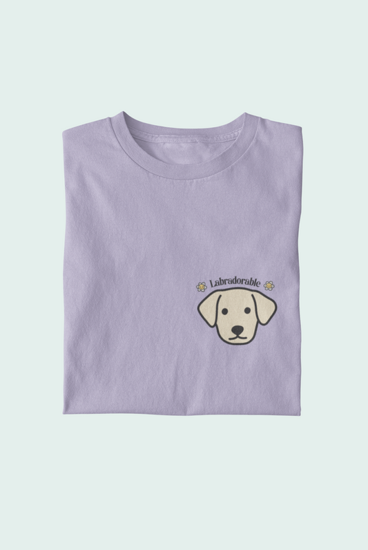 Labrador  Classic embroidered  Cotton Tshirt for women